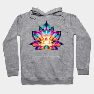 Lotus Flower Batik Watercolor Design Hoodie